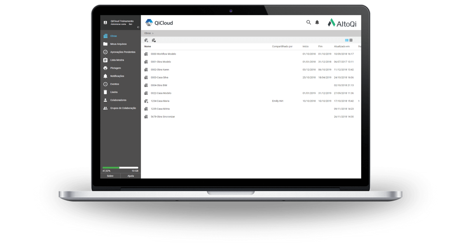 Notebook com demonstração do AltoQi Visus Collab>
                </div>
                <div class=