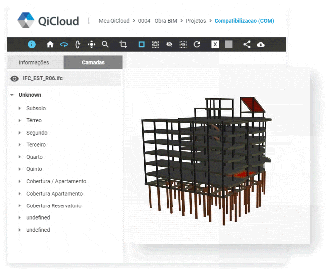 Screenshot de visualização 3D da obra